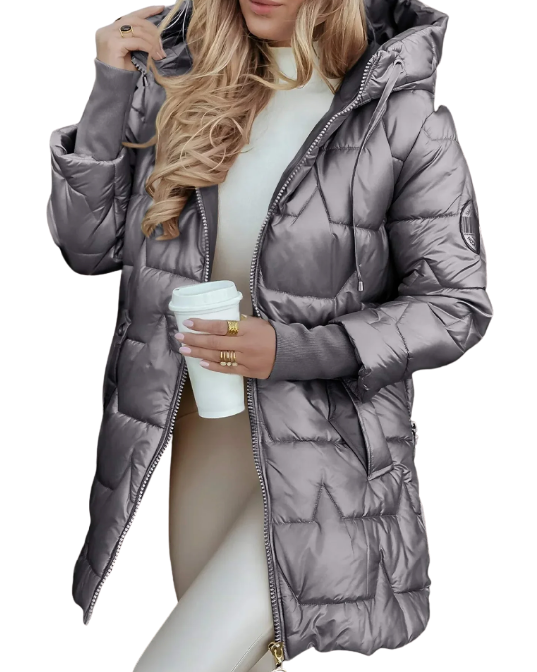Gemütliche Steppjacke mit Kapuze für mühelosen Stil