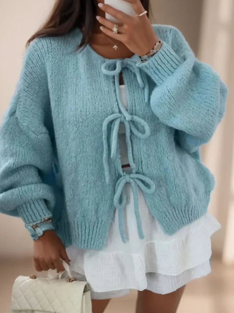 Gemütlicher weicher Strickcardigan für mühelosen Alltagsstil