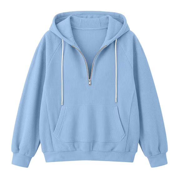 Damen Hoodie Mit Halbzip Regular Fit