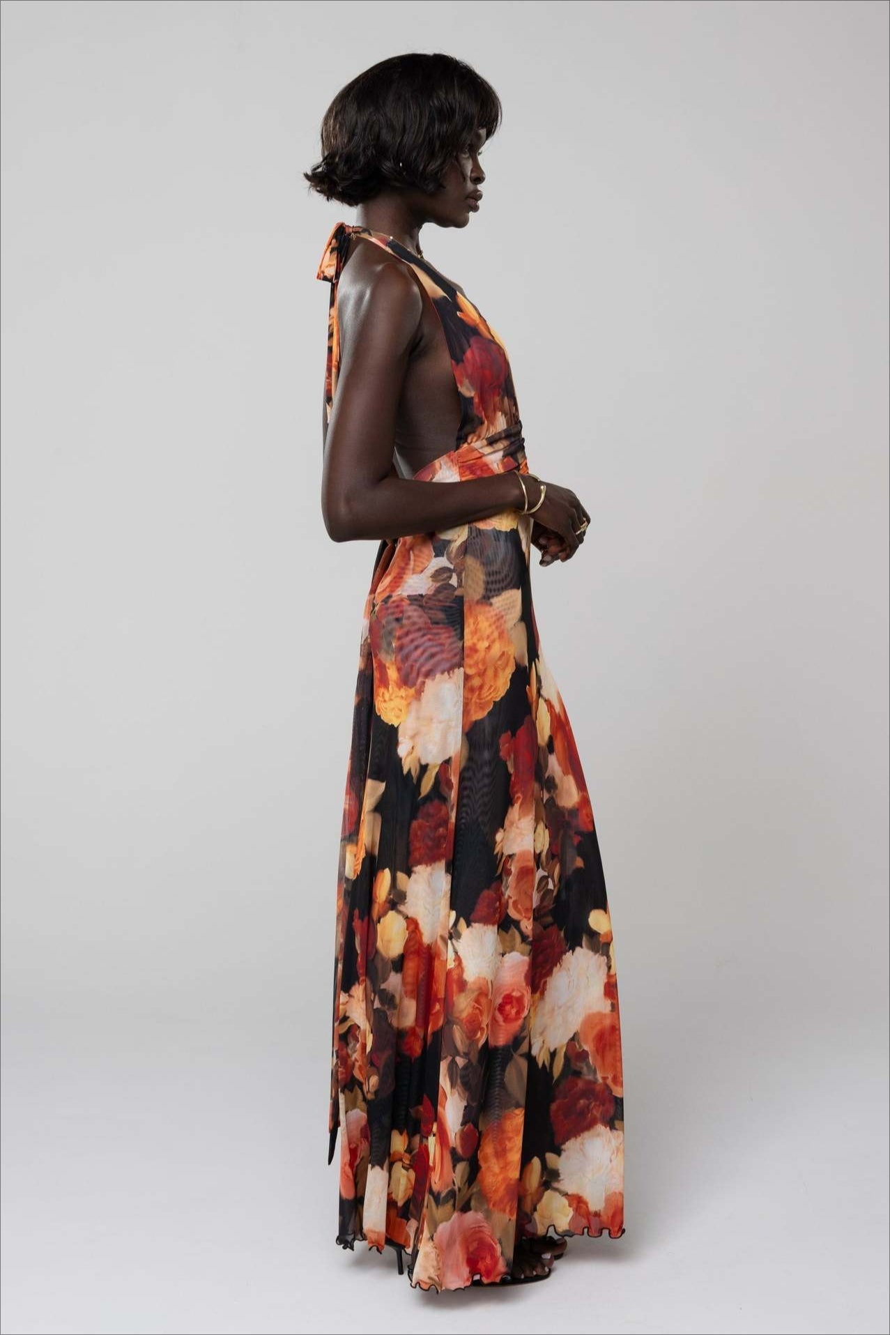 Damen Maxi Kleid mit Print als sommerlicher Ausgeh-Look