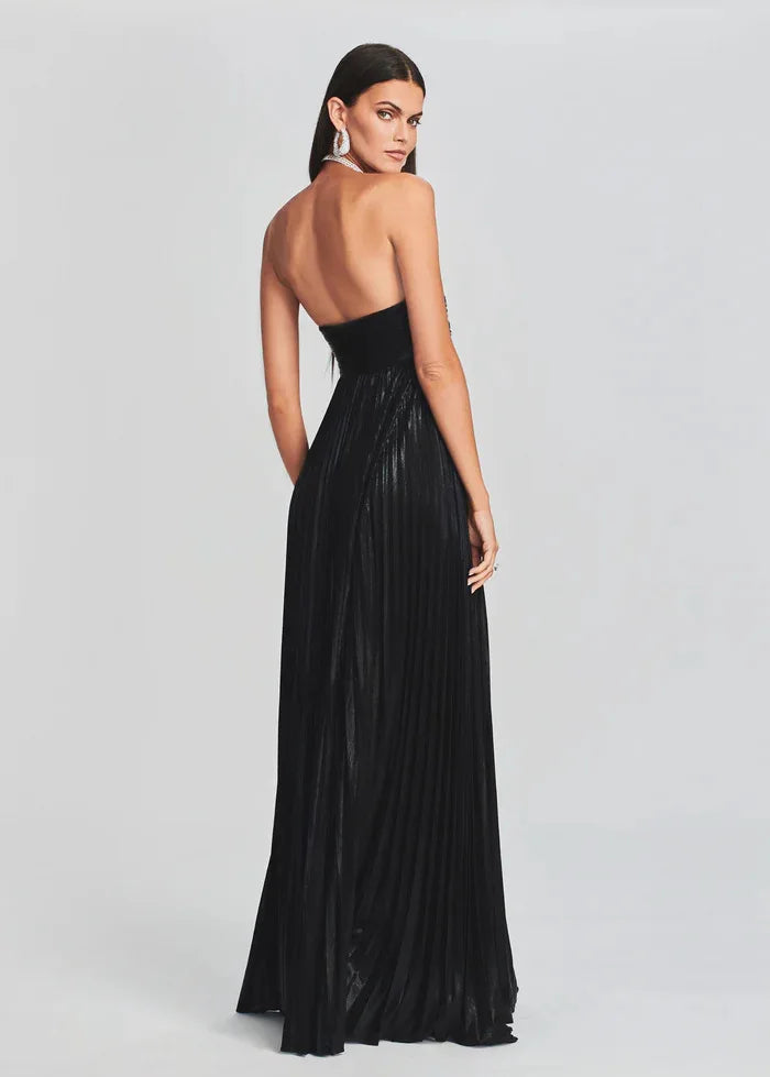 Himmelblaues trägerloses Kleid für Hochzeitsgäste
