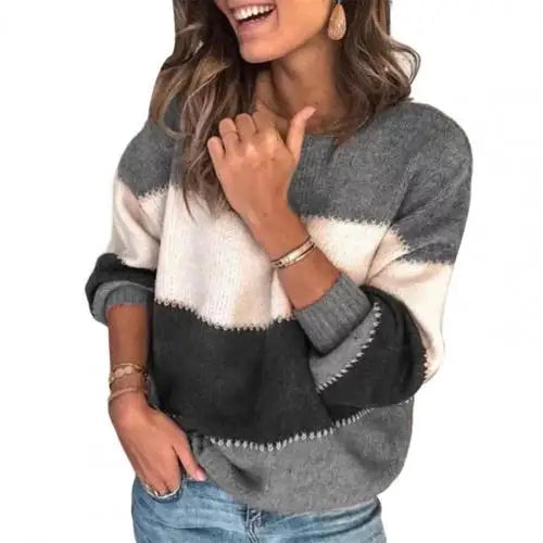 Emily® I Gestreifter Farbblock-Pullover