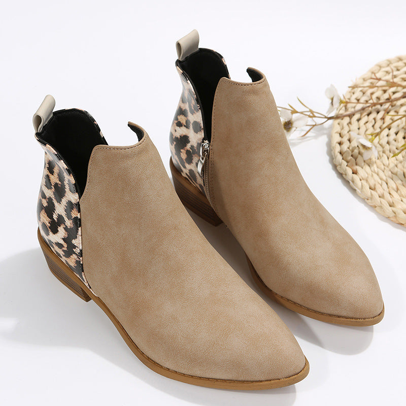 Damen Chelsea Boots Mit Leopardenmuster