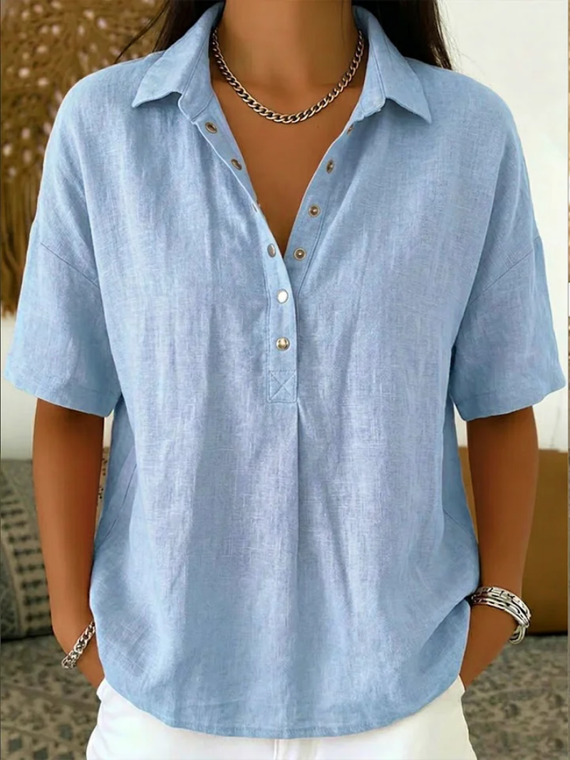 Bluse mit Kragen und Knopfleiste