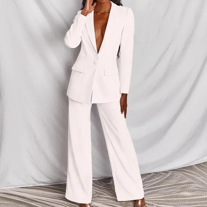 Hosenanzug Damen | 3-teiliges Set – Blazer, Weste & Hose