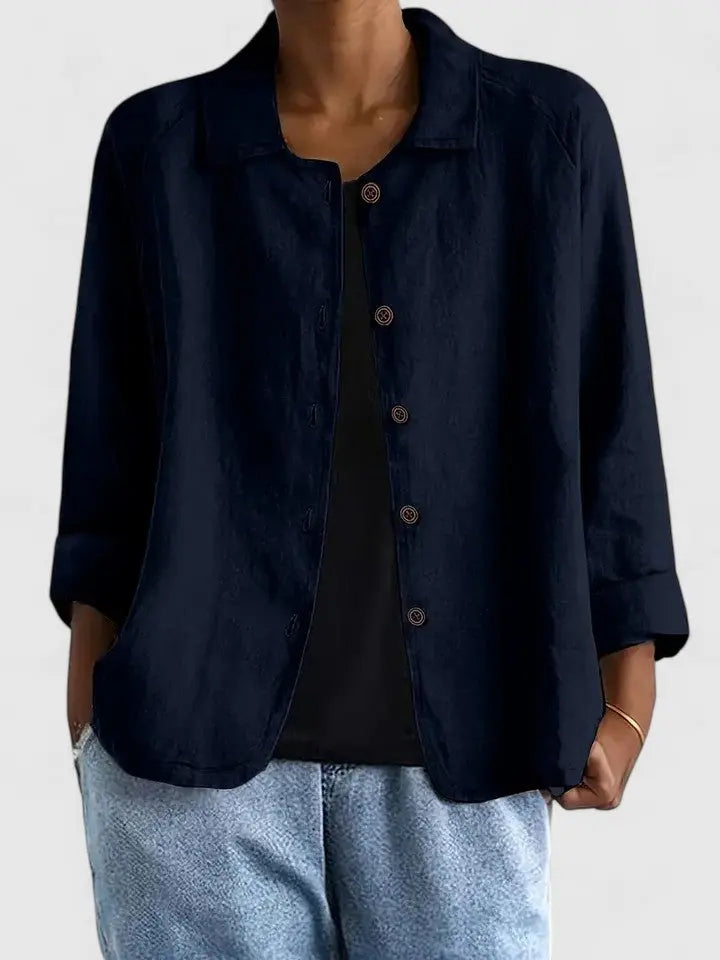 Damen Langarm Top Mit Offener Front Locker