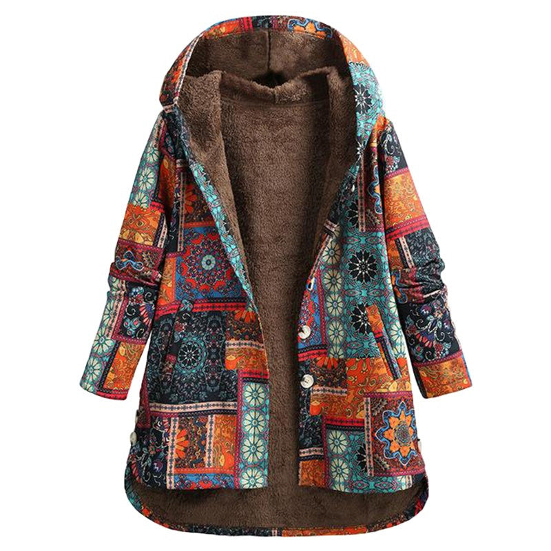 Kim® | Jacke mit geblümter Kapuze