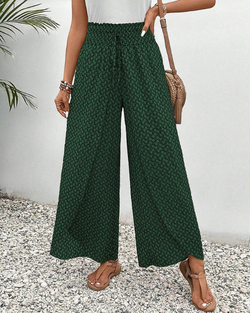 Damen Weite Hose Mit Geometrischem Muster