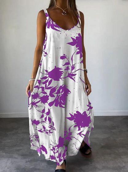 Modisches bedrucktes Damenkleid