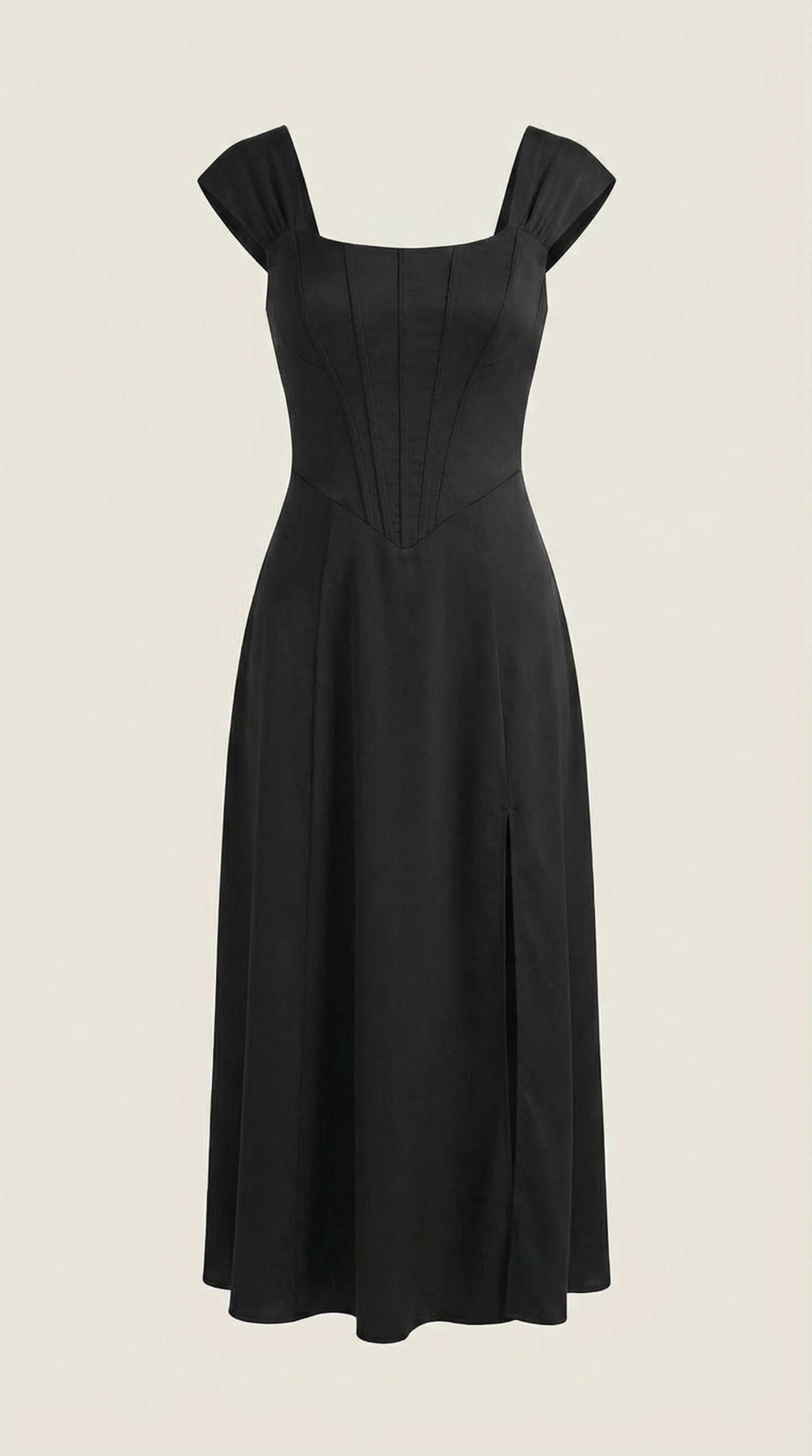Damen Korsett Midi Kleid Hochzeitsgast Kleid