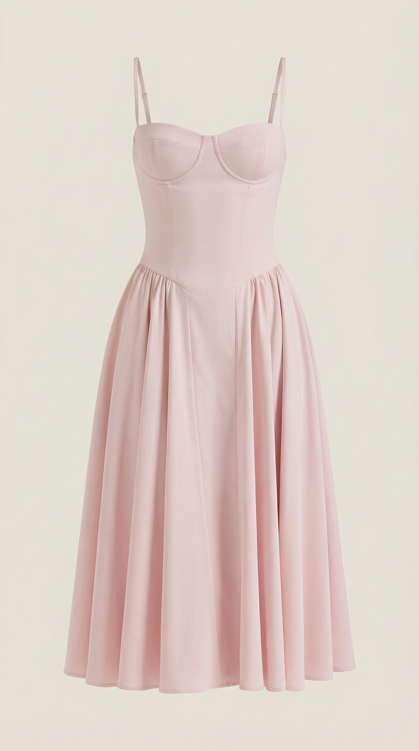 Damen Midikleid mit Blumenmuster und Korsett sowie herzförmigem Ausschnitt