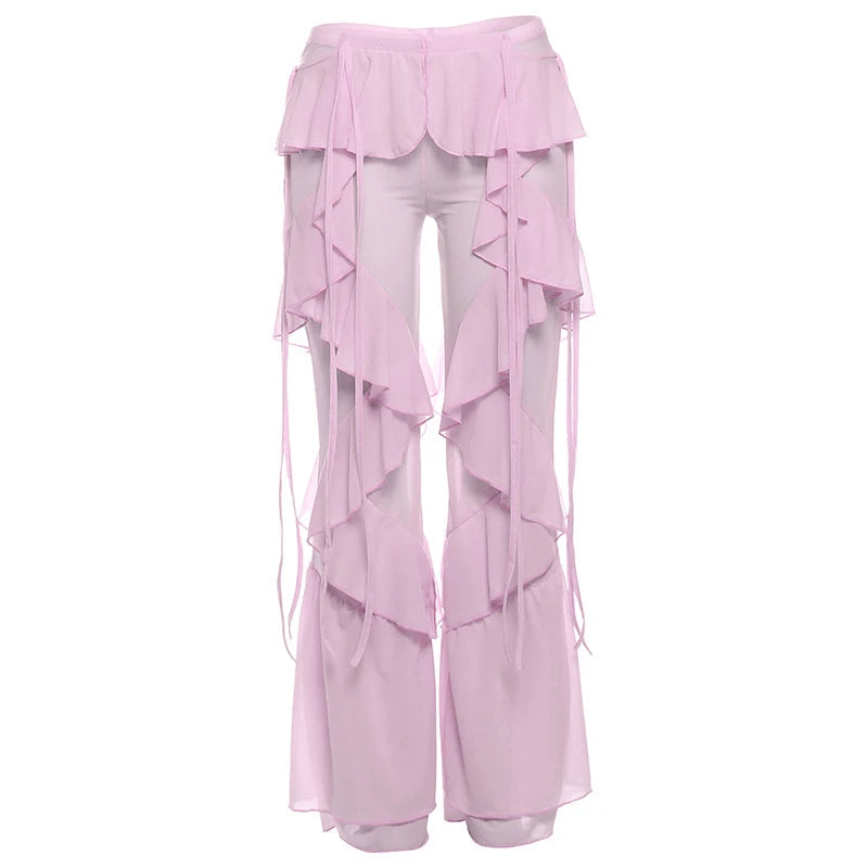 Damen Baumwollnetz Wickelhose Überhose