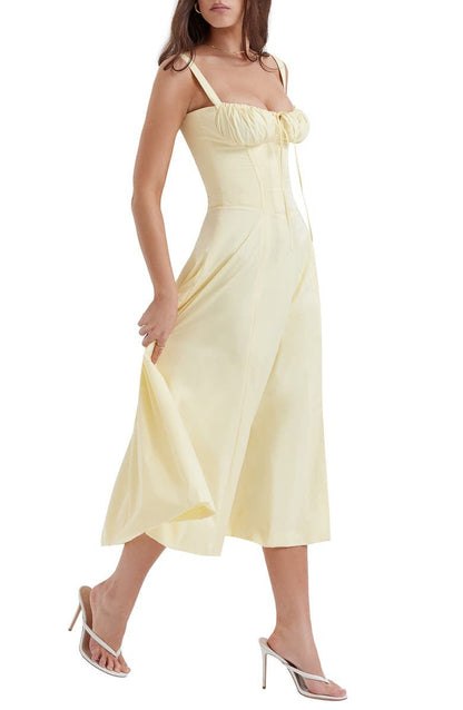 Blumiges Bustier-Midriff-Schnitt-Bodycon-Kleid