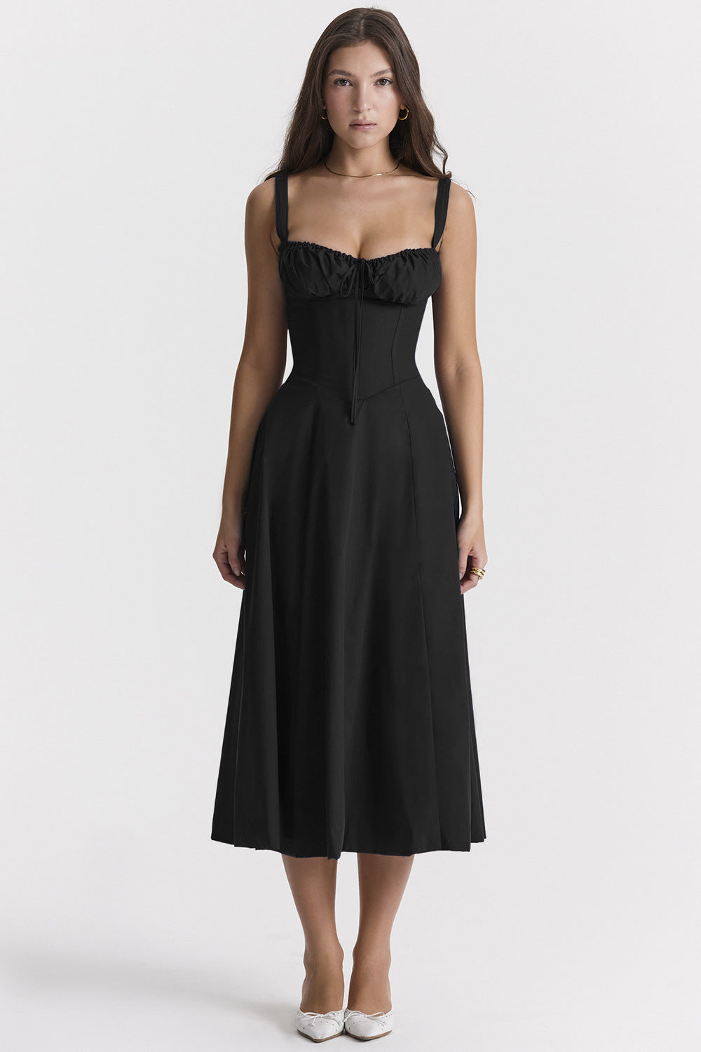 Blumiges Bustier-Midriff-Schnitt-Bodycon-Kleid