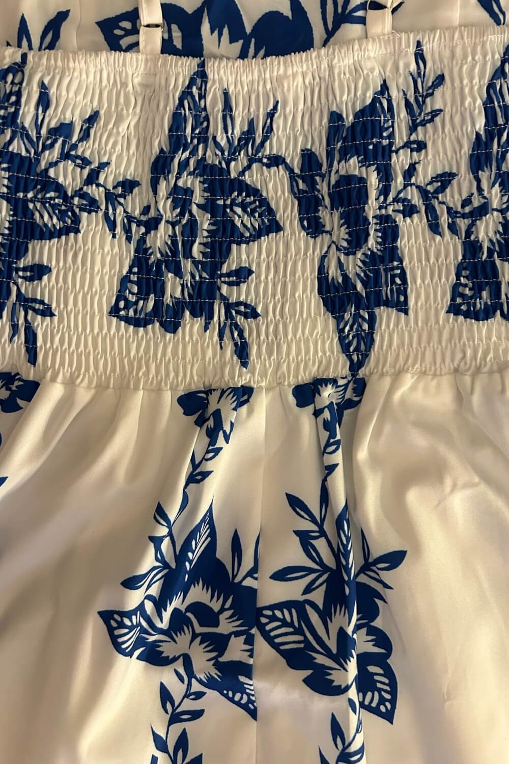 Spaghettiträger Polyester Midi Kleid Blau