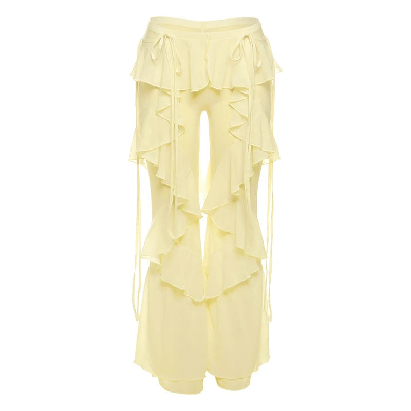 Damen Baumwollnetz Wickelhose Überhose