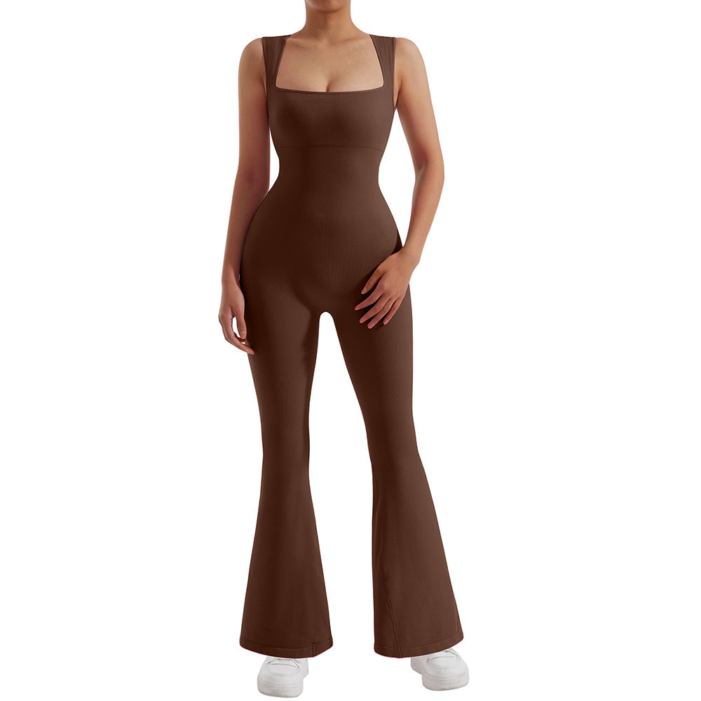 Ärmelloser Damen-Bodycon-Jumpsuit Eng anliegender Overall