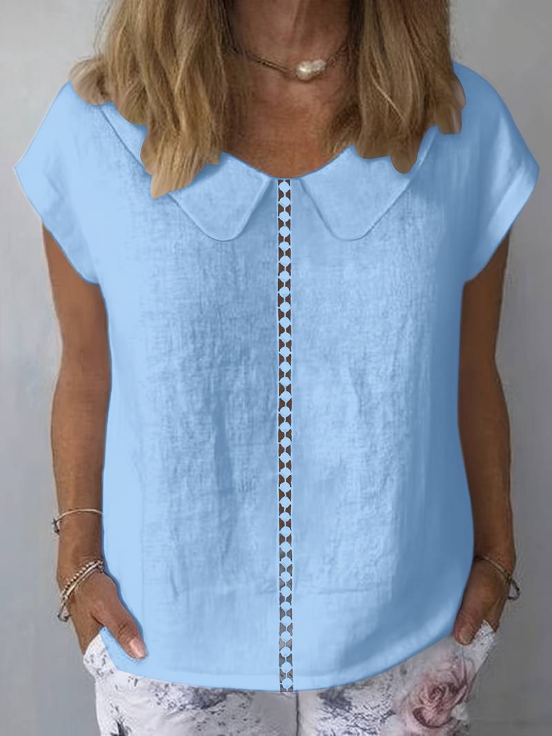 Damen Pullover mit Spitzenbesatz als stilvolles Strickoberteil