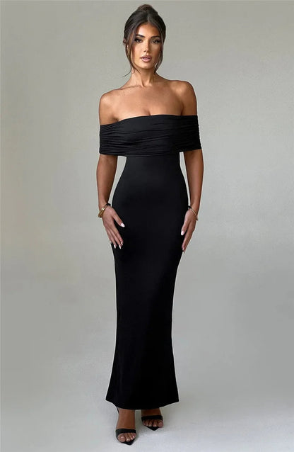Trägerloses, rückenfreies, sexy Maxikleid