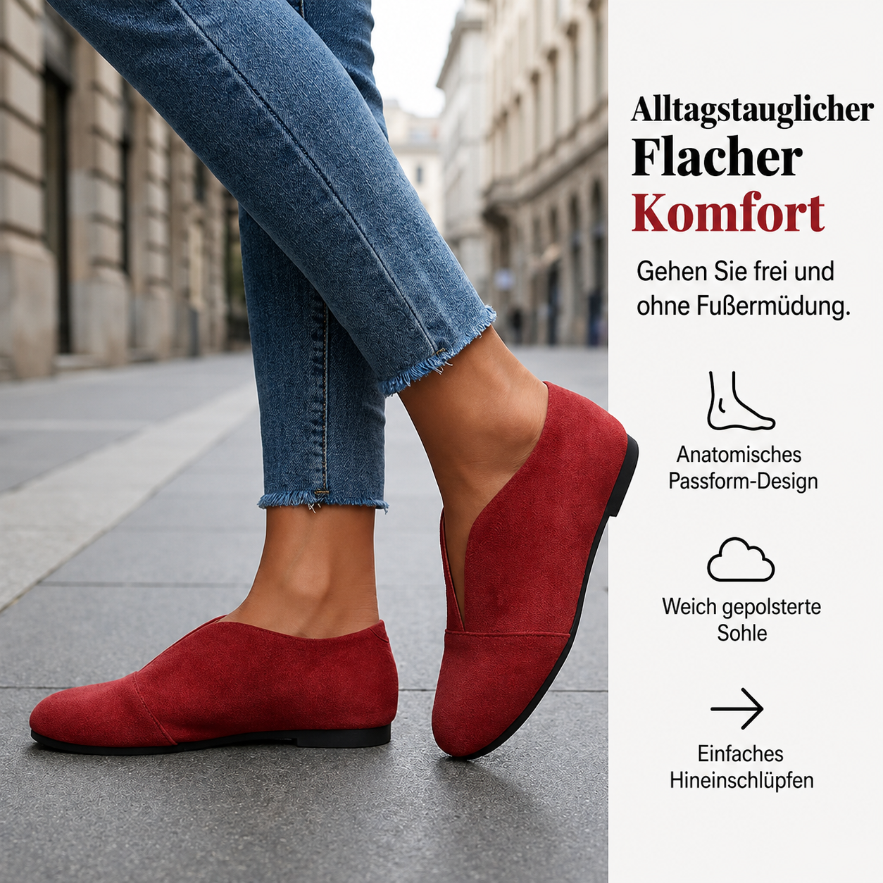 Weiche Slip-on Damen Schuhe für Alltag und Freizeit