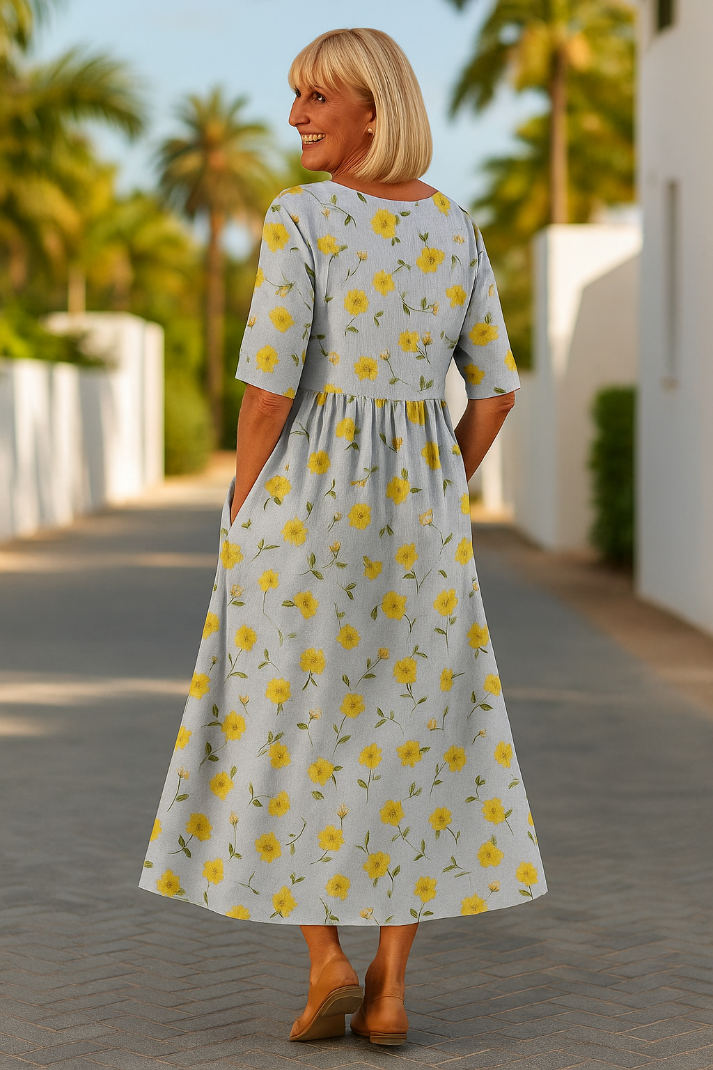 Legeres Midikleid für Damen mit mühelosem Eleganzstil
