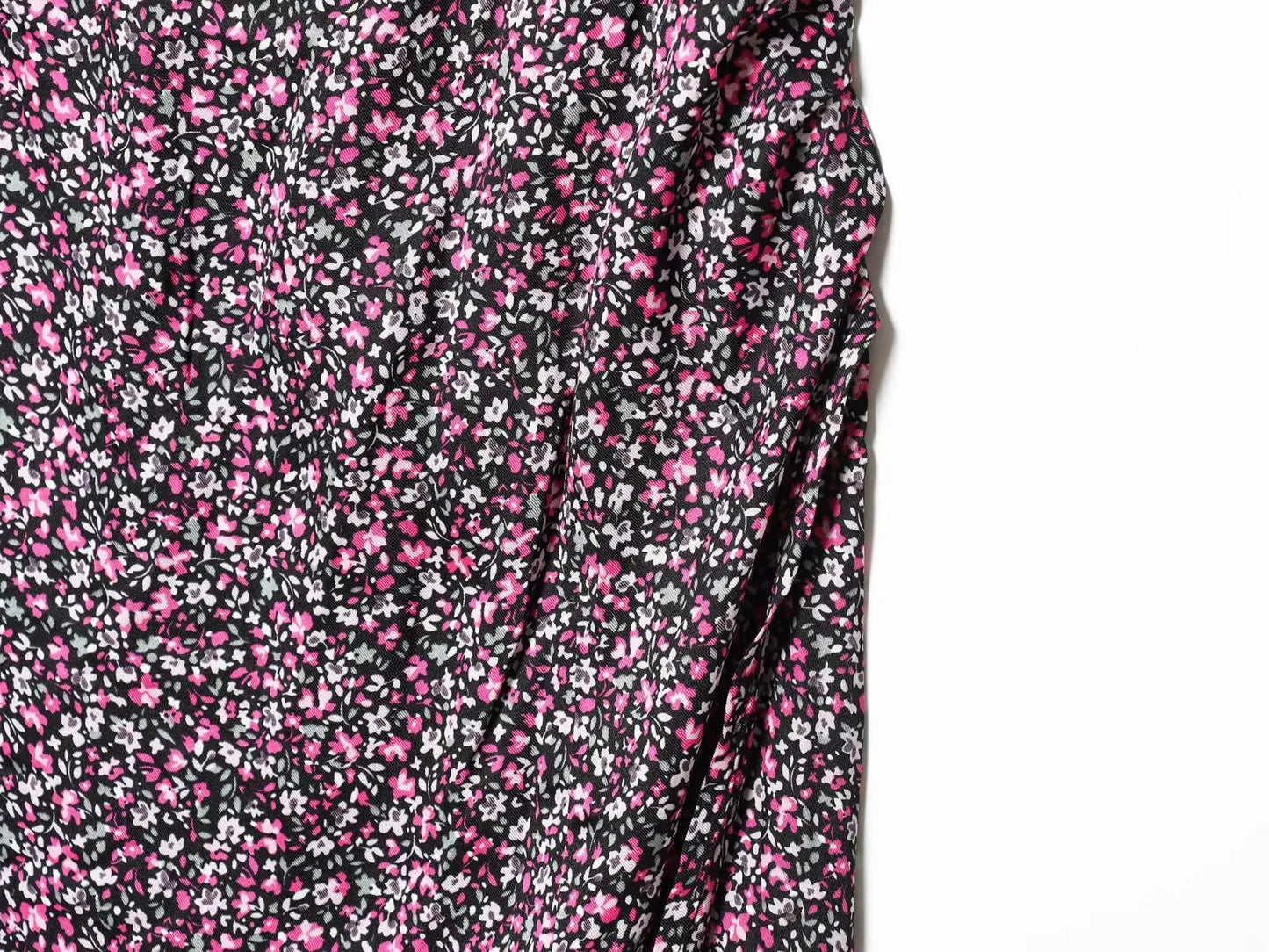 Damen V-Ausschnitt Blumiger Chiffon Unterkleid Ärmelloses Sommerkleid