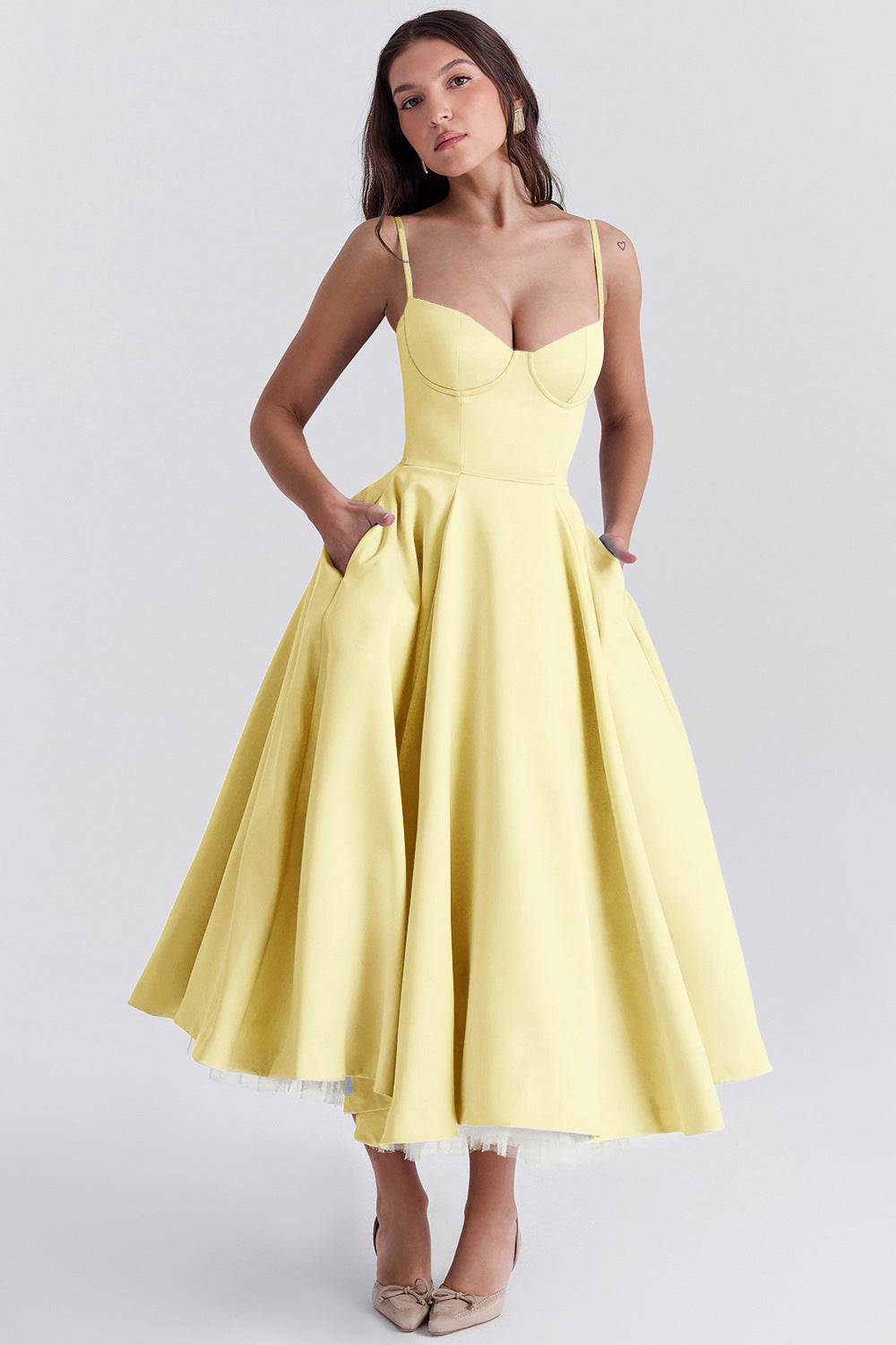 Evelina Elegantes Midikleid für Damen
