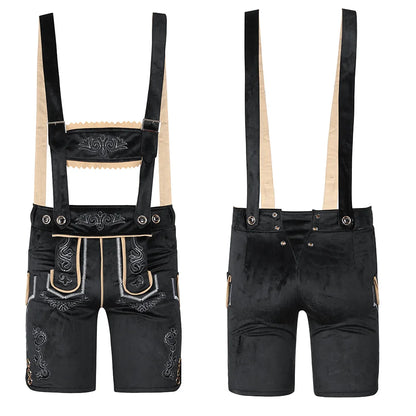 Rückansicht des Lederhosen Kostüms mit verstellbaren Hosenträgern