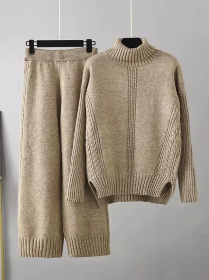 Damen Zweiteiler Mit Stehkragen Und Weiter Hose
