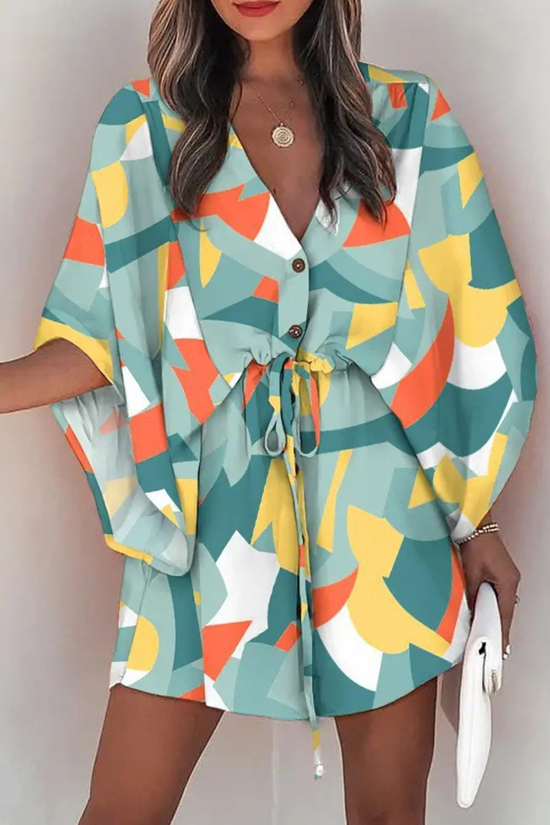 Damen Jumpsuit Mit Print Und Elastischem Bund