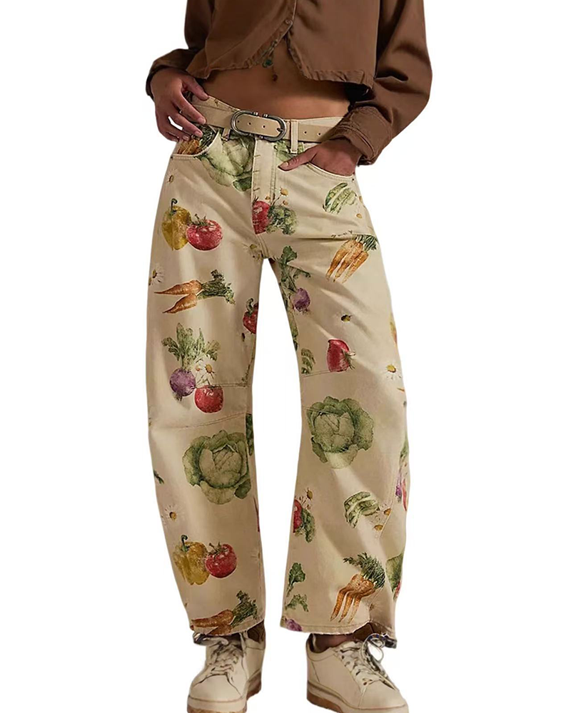Damen Jeans mit Print als lässiger Alltagslook
