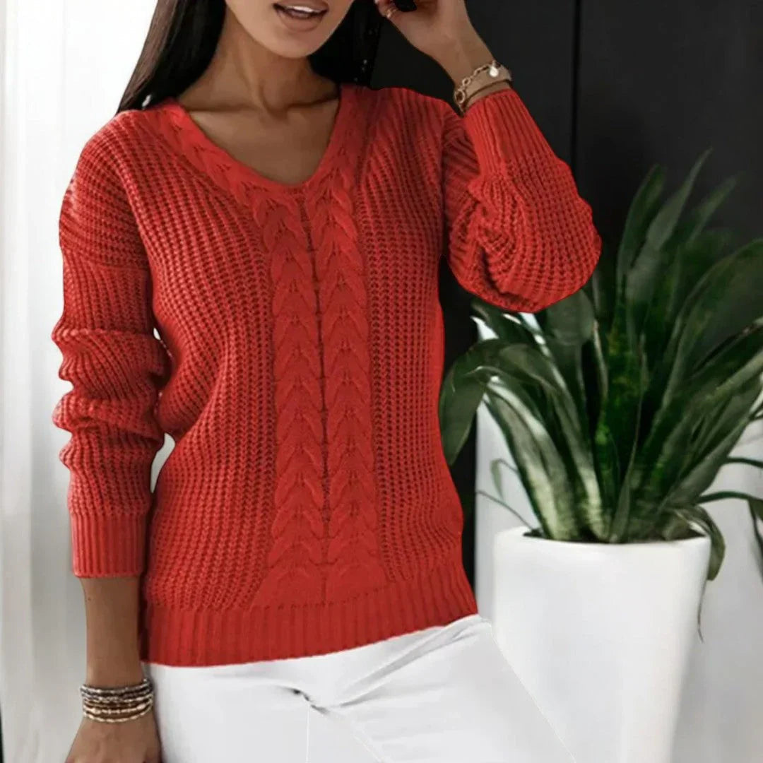 Gemütlicher Strickpullover für Damen
