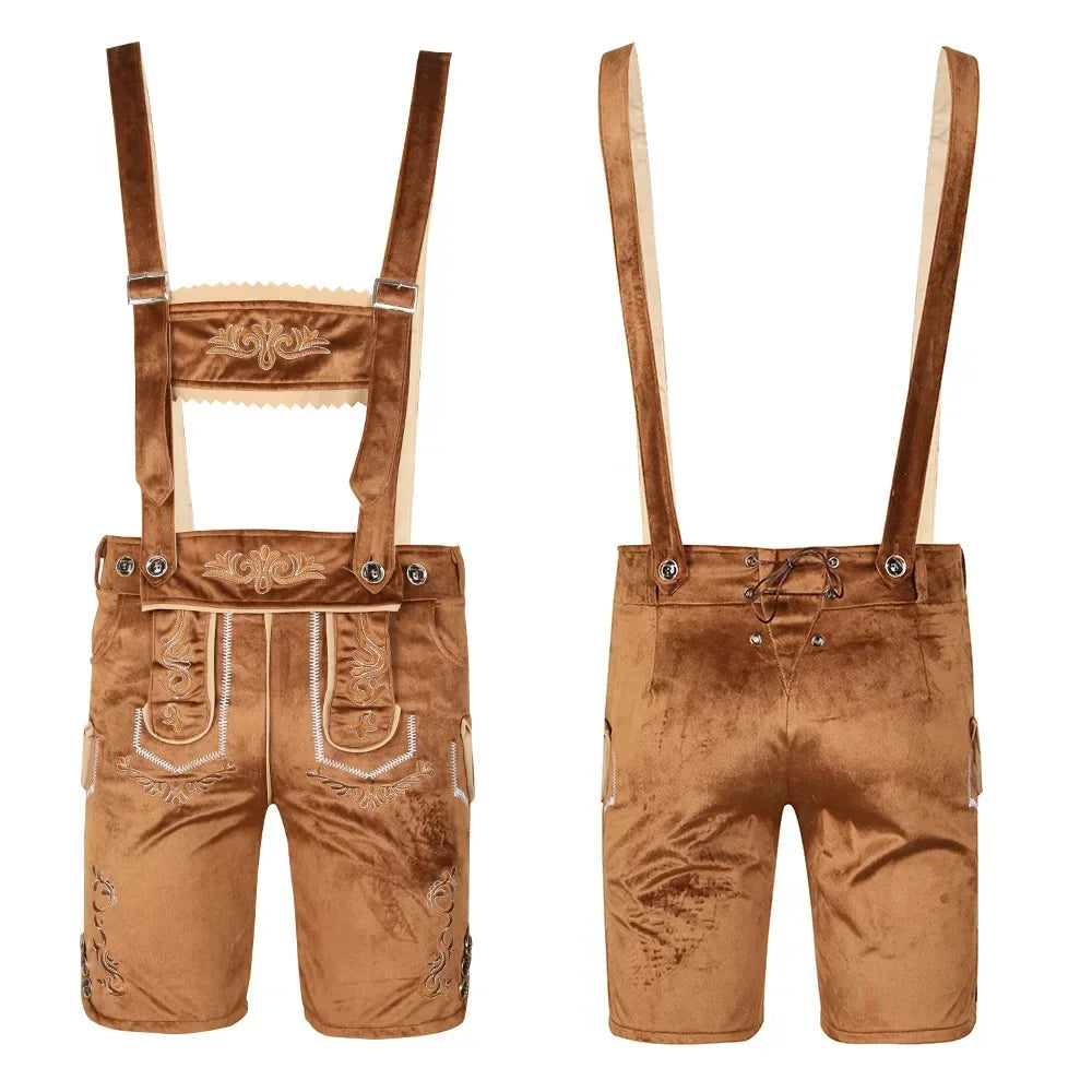 Vorderansicht des traditionellen Lederhosen Kostüms für Herren