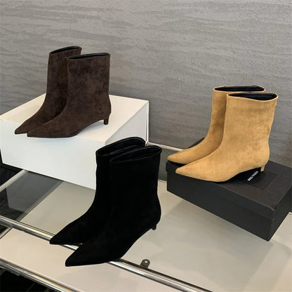 Schicke Leder-Stiefeletten
