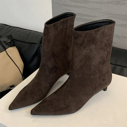 Schicke Leder-Stiefeletten