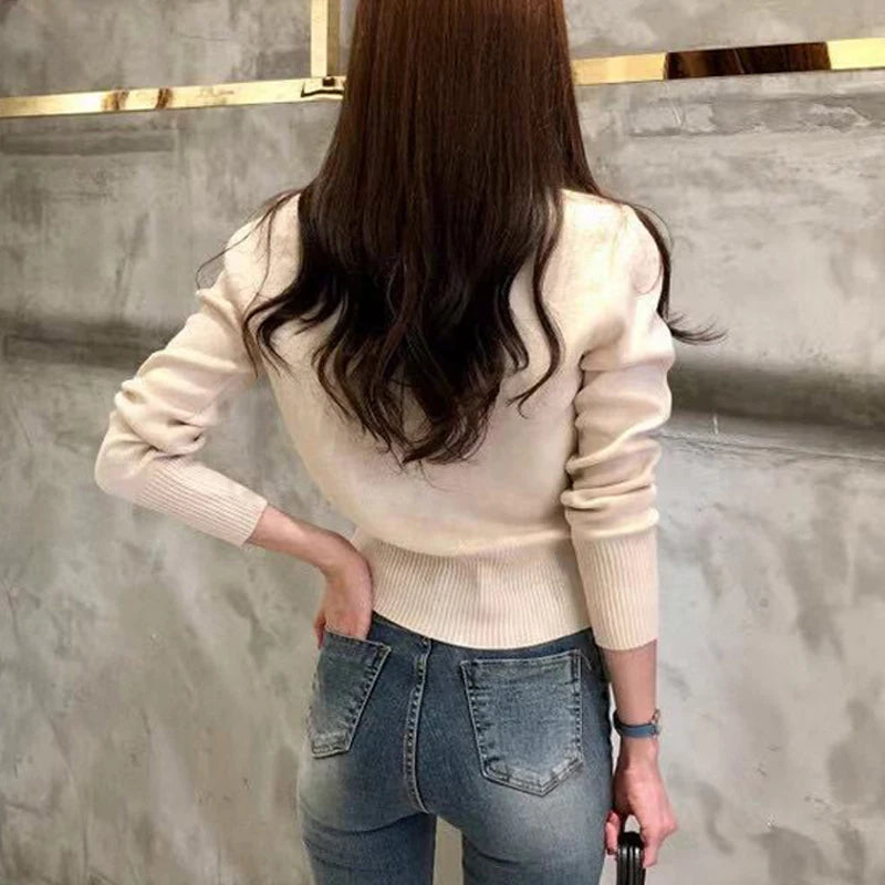 Damen Enganliegender Strick-Cardigan mit Knöpfen Slim Fit