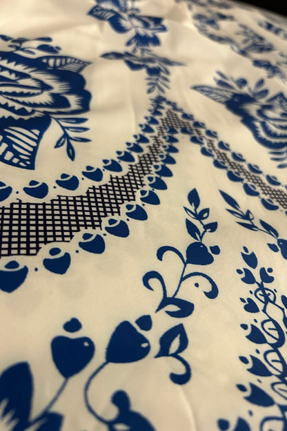 Spaghettiträger Polyester Midi Kleid Blau