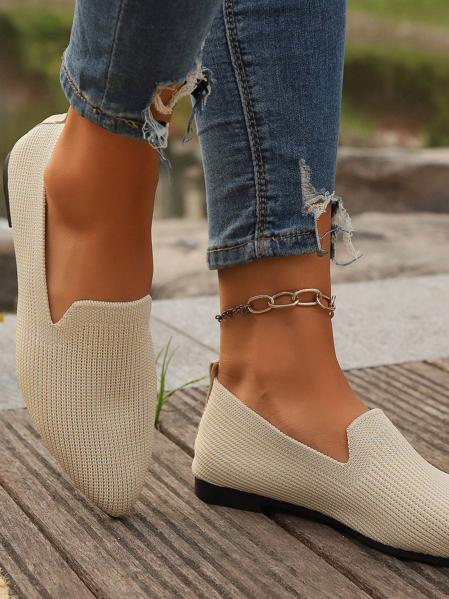 Damen Ballerinas Unifarben Casual