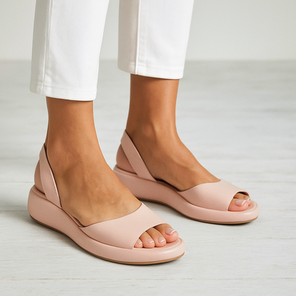 Damen Sandalen Mit Offener Zehenpartie Und Gepolsterter Sohle
