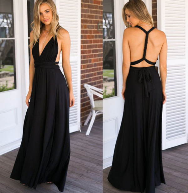 Multifunktionales Stretchwickelkleid für Damen