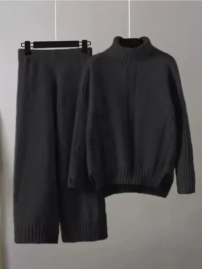 Damen Zweiteiler Mit Stehkragen Und Weiter Hose