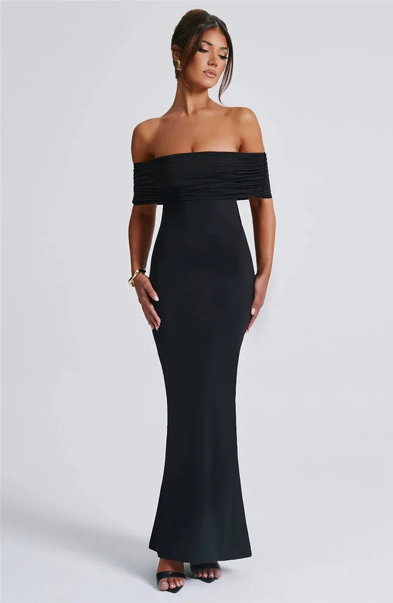 Trägerloses, rückenfreies, sexy Maxikleid