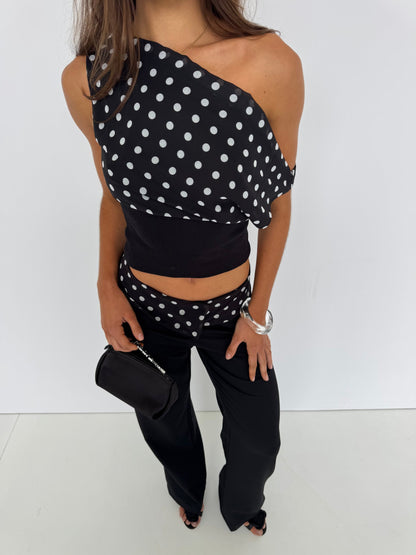 Tessa Crop-Top mit Polka Dots