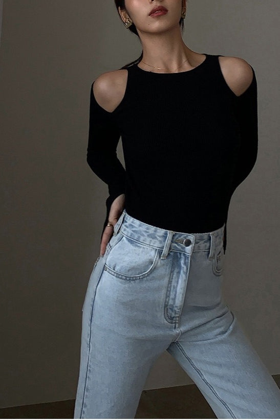 Damen Stricktop im Retro-inspirierten figurbetonten Stil