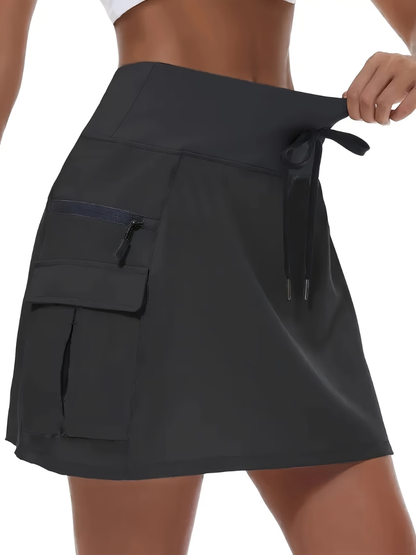Damen Shortsrock mit integrierten Shorts in bequemer kurzer Passform