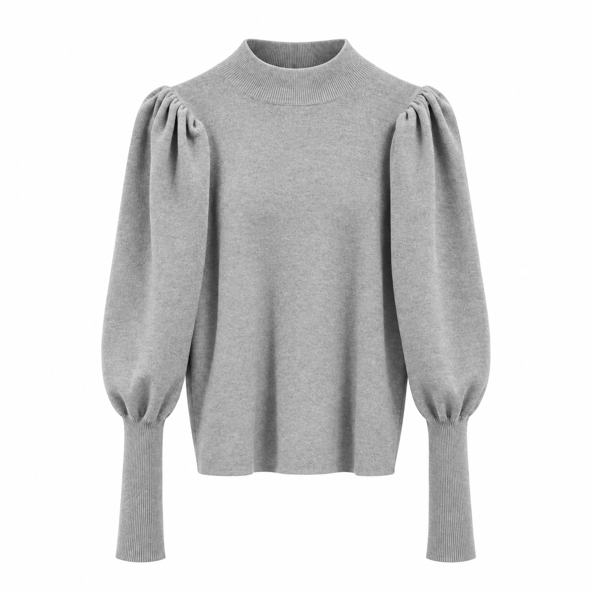 Damen-Rippstrickpullover mit klassischem Rundhalsausschnitt