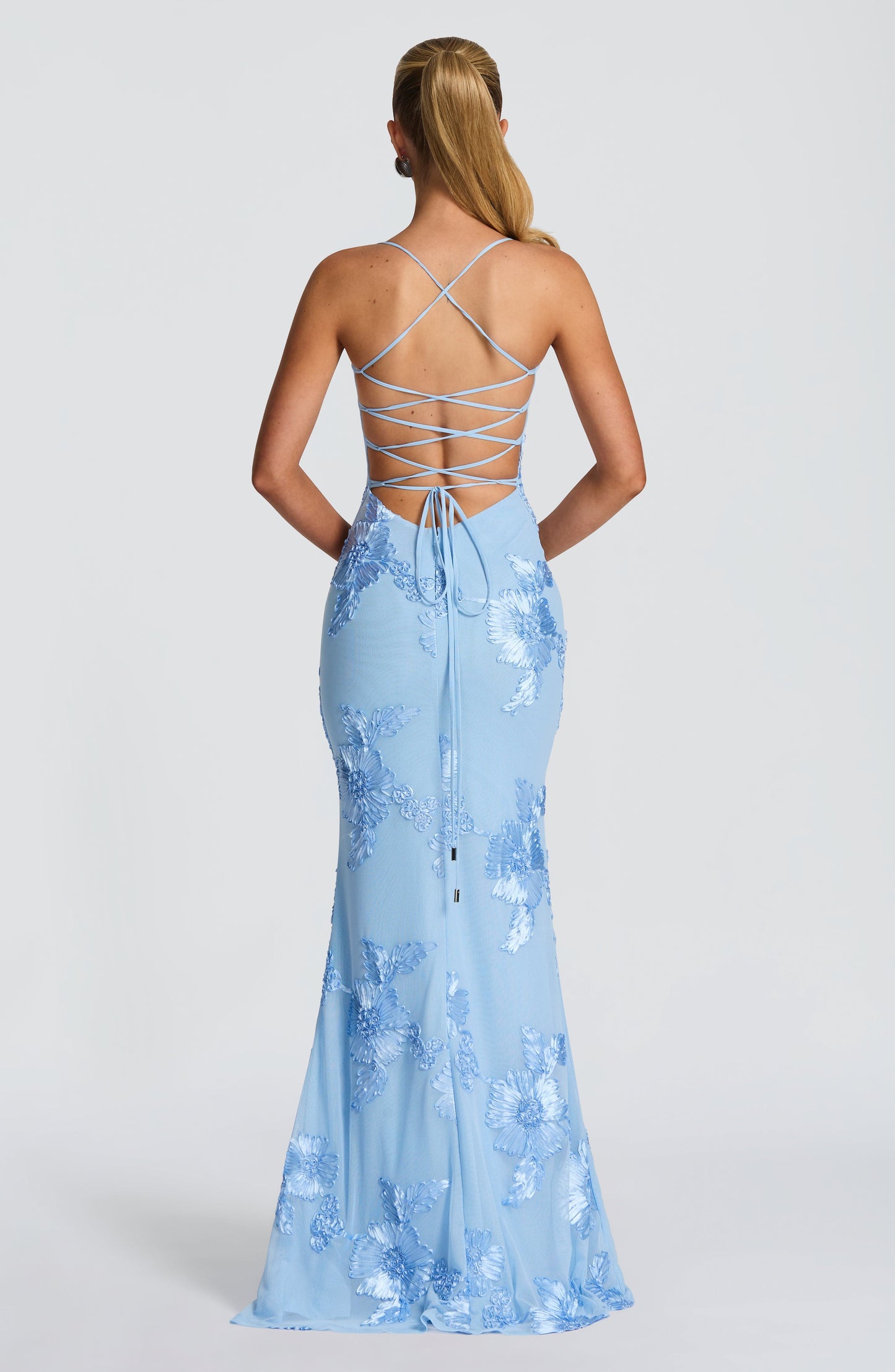 Damen Velours Maxikleid