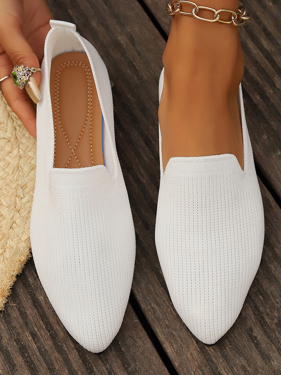 Damen Ballerinas unifarben im Casual-Stil, Gesamtansicht des Paars