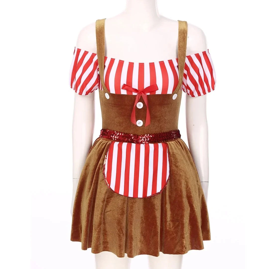 Damen-Dirndl von vorne mit klassischer Trachten-Silhouette