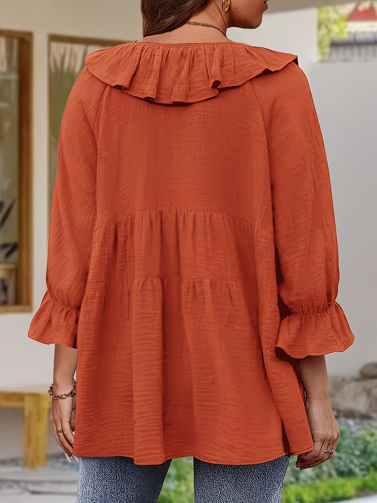 Elegante Bluse mit gerafftem Ausschnitt für Damen